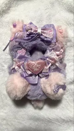 １６cm♡おすわりver.ぬい服♡猫の着ぐるみ♡姫系ぬいぐるみ♡ホワイト×水色 ♡ 16cm ぬい服 おすわり 水色×ピンク しろねこ にじぬい ♡ - メルカリ