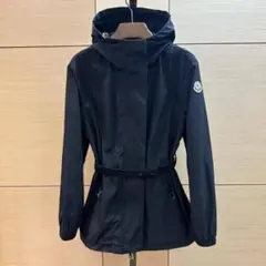 MONCLER ブラック ロングコート