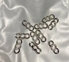 ネイルパーツ 金属パーツ　ラインストーン装飾　10個
