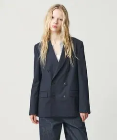 ATTISESSION ベルテッド ダブルブレスト ジャケット38着用1回極美品のサムネイル