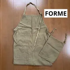 FORME　リネンエプロン　カーキ