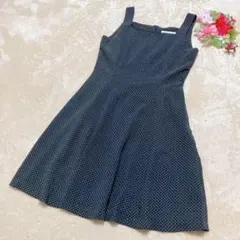 【メイソングレイMAYSON GREY】ノースリーブフレアワンピース　グレー　M