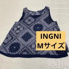 INGNI イング　タンクトップ　ペイズリー　ブルー　　4のサムネイル