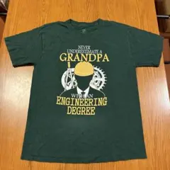 古着 Hanes エンジニアTシャツ M ダークグリーン