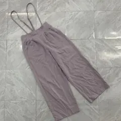 GLOBAL WORK サロペットパンツ パープル ワイド ハイウエスト 160