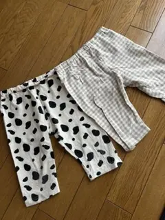 スパッツ 95サイズ 牛柄とチェック柄