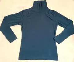 UNIQLO ターコイズ 長袖タートルネック カットソー