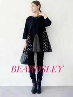 極美品✨BEARDSLEY✨ドットヘムフレアプルオーバー　ビアズリーのサムネイル