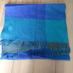 青系チェック柄マフラー