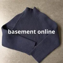 ネイビー ニットセーター Fサイズ　basement online
