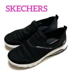 【美品】SKECHERS GO Walk Air スニーカー　スリッポン　黒のサムネイル