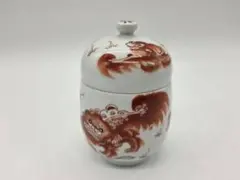 中国 釉裏紅 花草文 香炉 飾壷 蓋壷 N A243A - メルカリ