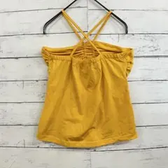 ホルターネック タンクトップ Lサイズ イエロー 夏 レディース トップス