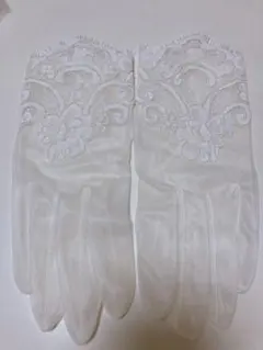 結婚式　ショートグローブ　Love Tiara