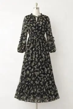 【深田恭子さん着用】 MOUSSY DENSE FLOWER ドレス花柄ワンピ