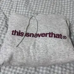 thisisneverthat フード付きパーカー グレーパーカー