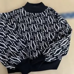 MURUA ロゴ入り長袖ニットセーター