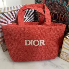 CHRISTIAN DIOR ラフィアトート バッグ 正規ノベルティ