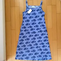 Etam キャミワンピース 魚柄 ブルー