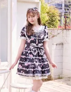 新品LIZLISA Creamy Berry柄ワンピース いちご柄 Mサイズ