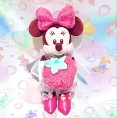 お顔厳選♡ Disney ミニー　ストロベリー　ぬいぐるみキーチェーン