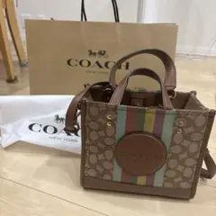 COACH ショルダーバッグ シグネチャー ストライプ