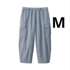 MUJI labo 再生コットン混 カーゴワイドパンツ M グレー ムジラボ