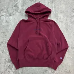 Champion　プルオーバーパーカー　XS　レッド　古着　リバースウィーブ