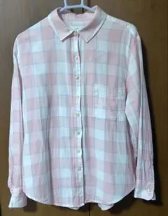 コストコ　Jachs Girlfriend チェック柄シャツ Sサイズ　ピンク