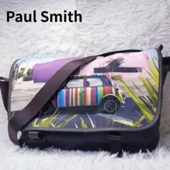 美品✨ポールスミス メッセンジャーバッグ キャンバス ミニクーパー A4収納可