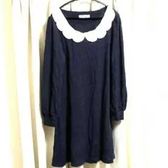 《値下げ》パールネックワンピース♪L～LL