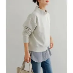 URBAN RESEARCH DOORS ハイネック スウェット グレー