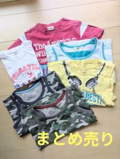 キッズ　子ども服　まとめ売り Tシャツ 赤　ノースリーブ　タンクトップ