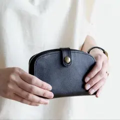 【美品】CLEDRAN ミエル ウォレット 二つ折財布 黒のサムネイル