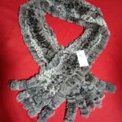 ★　新品　レアデザイン　リバーシブル！　シナモンチンチラマフラー　裏ヴィーゼル 2025年最新チンチラ マフラーの人気アイテム - メルカリ