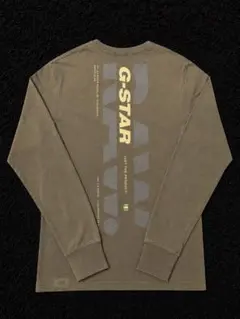 【G-STAR RAW】長袖カットソー カーキ ロゴプリント (XS)のサムネイル