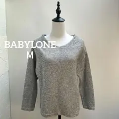 美品 ほぼ未使用 バビロン グレー М 長袖 カットソー