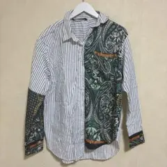 ZARA WOMAN ストライプ ペイズリー柄 シャツのサムネイル