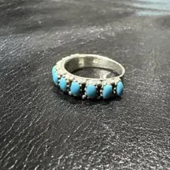 ZUNI Silver 10consecutive Turquoise Ring - メルカリ