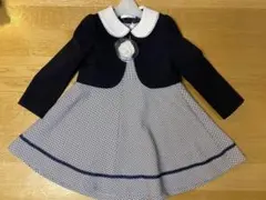 フォーマルドレス 115cm ネイビー/ホワイト