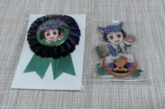 鬼滅の刃 ハロウィン アクリルスタンド コサージュ風缶バッジ 竈門炭治郎