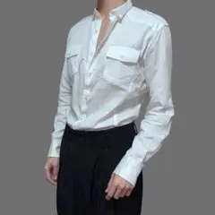 a.v.v homme lame stripe white shirtsのサムネイル