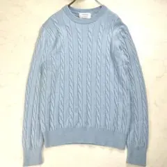 美品✨グリーンレーベルリラクシング カシミヤ100 ケーブルニット クルーネック