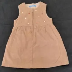 ファミリアワンピースベージュ　冬素材　familiar　100
