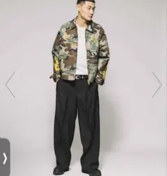 ワイドストレートシルエット ワンタック スラックスパンツ 25ss グレー