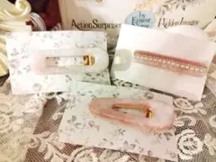 レジンのヘアクリップ♬お買い得3個セット♬ギフトにも♬
