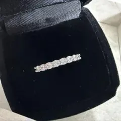 キュービックジルコニア　リング　ハーフエタニティ