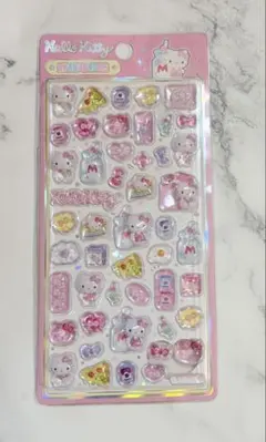 ハローキティB　ぷっくりシール　新品　かわいい　立体　3Ｄ　まとめ売り ボンボン