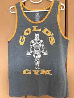GOLD'S GYM タンクトップ M グレー/イエロー