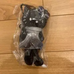 ハローキティ　スタイルアップマスコット　エンジェルキティ　ブラック　脚長